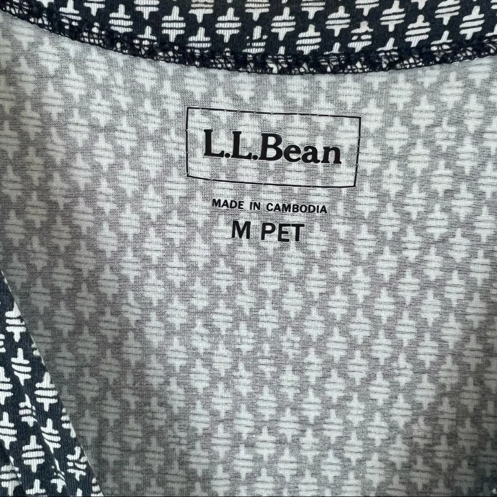 📍SOLD📍L.L. Bean | Women’s Summer Knit Sleeveless Print Dress Medium Petite - Picture 4 of 7